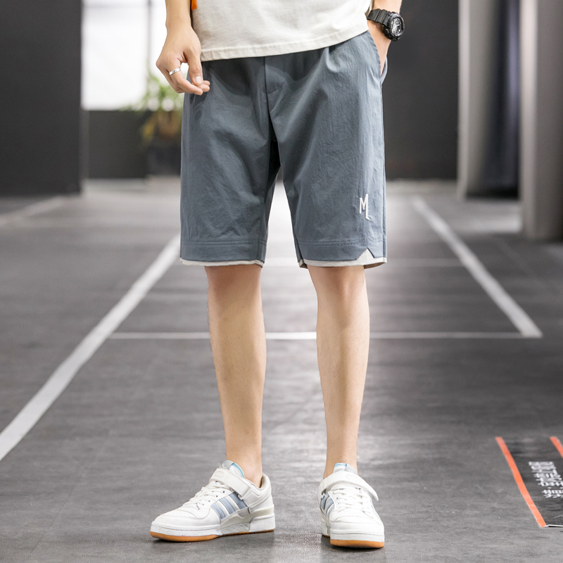 

2020 Summer hot sell male shorts Explosion Five Pants Leisure Pants loose sports medium casual Men's, Blue