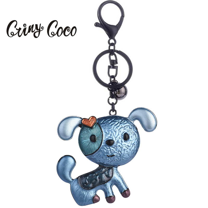 

New Hot Cute Dog Keychain & Pendant Women Key Ring Holder Key Chains for Handbag Car Handmade Animal Rings Keychain Girl Gift