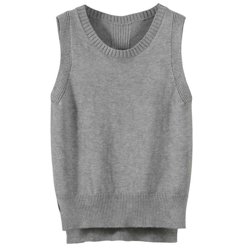 

New 2020 Korean Spring Autumn Knitted Vest Sweater Women Sleeveless Loose Pullover Sweaters  - XXL Plus Size Lady's Tops PZ1399, Black