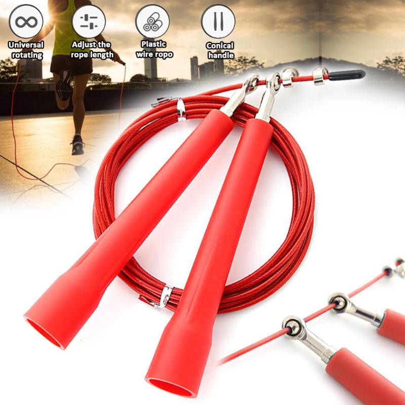 

New Sports Steel Wire Skipping Skip Adjustable Jump Rope Crossfit Fitnesss Equimpment Exercise Workout 3 Meters