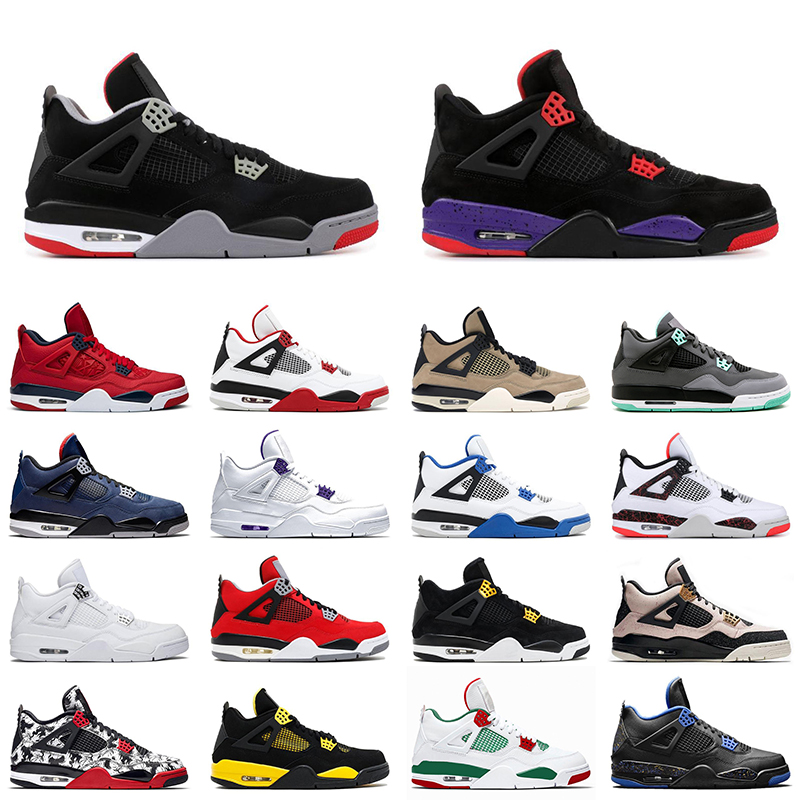 

jumpman 4 Bred 4s men women outdoor shoes Black Cat White Cement Cool Grey Fire Red mens trainer, F1ba 40-47