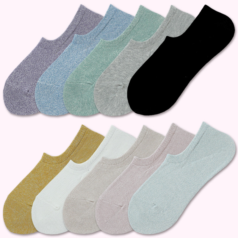 

Sports Socks Women Soft Boat Cotton Socks Warm Yoga Short For Women Woman Spring Autumn Winter, Beige