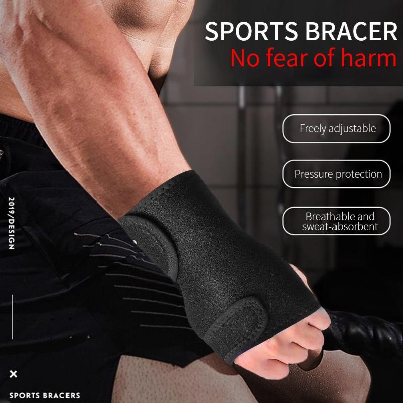 

Wrist Support Wrist Strap Bandage Wristband 1 Pair Steel Plate Sports Supplies Support Bracers Weight Lifting Training, Black