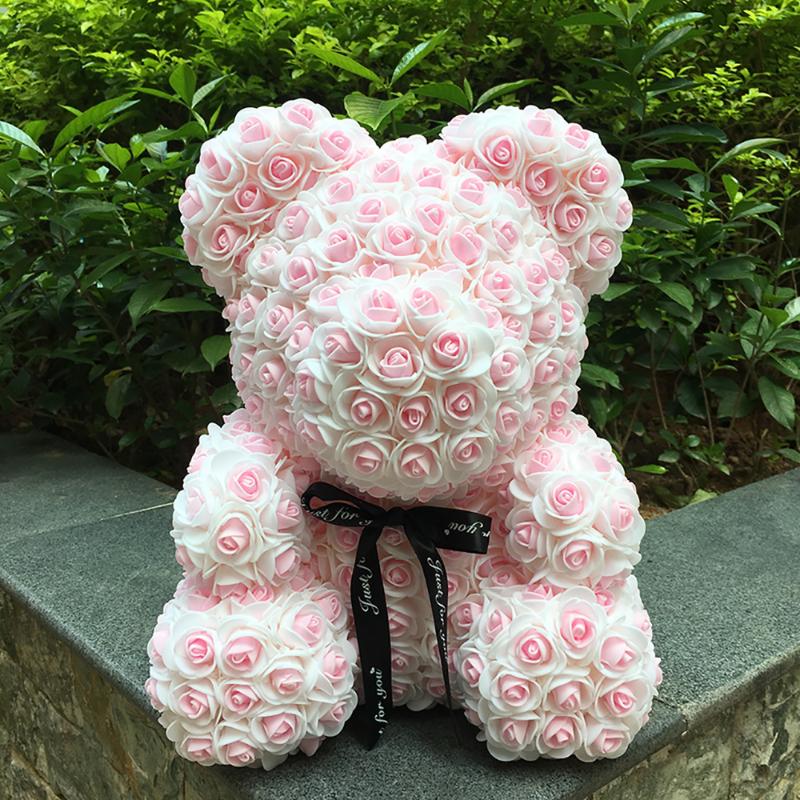

40cm Rose Bear, Green