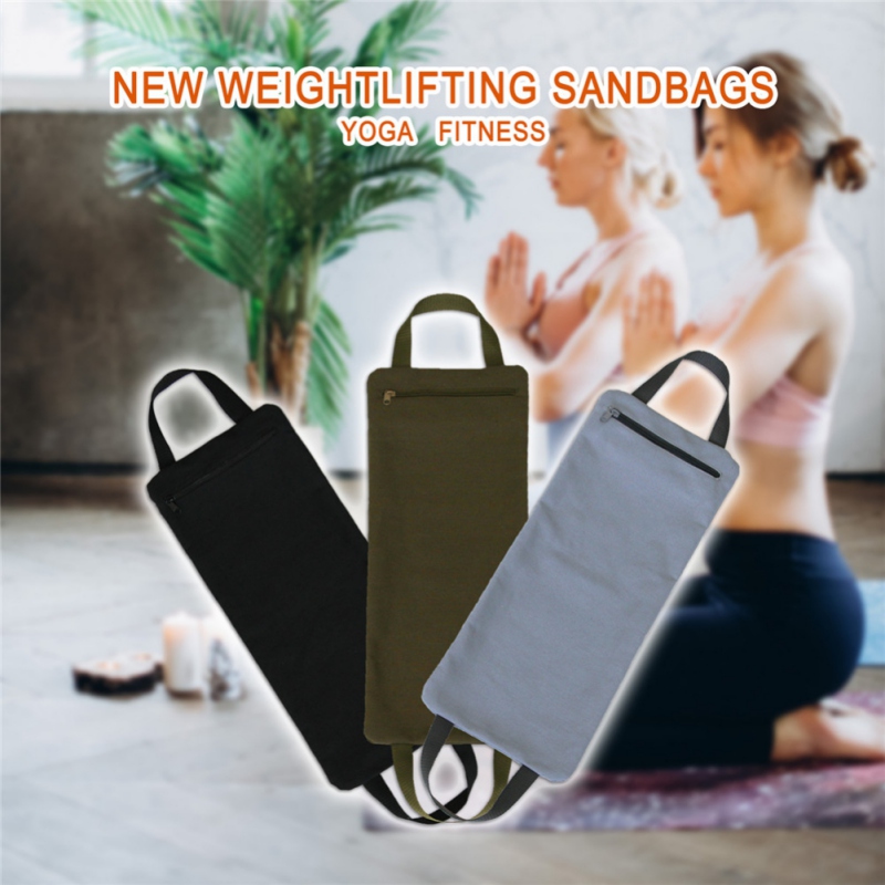 

Yoga Sand Bag Double Bag with Inner Waterproof for Yoga Pilates Resistance Bands Fitness Equipments New, Black