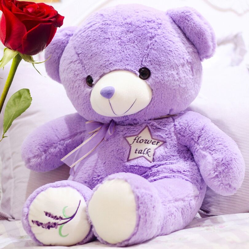 

35-160cm cute giant teddy bear stuffed toy cartoon lavender bear plush animal soft doll girl home decoration children christmas gift