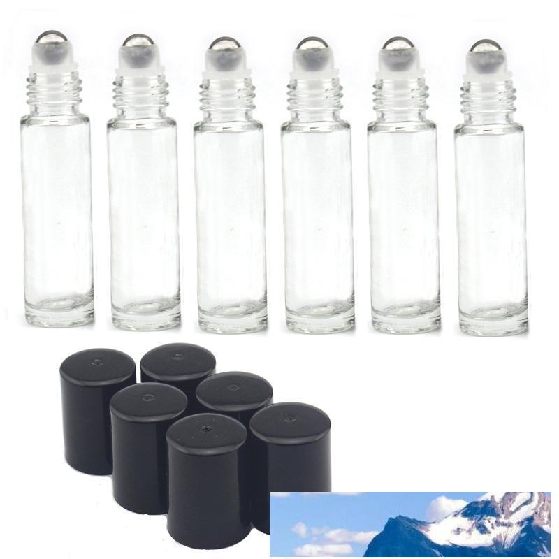 

Cheap 700pcs/lot 10 ml Empty Roll on Glass Bottles [STAINLESS STEEL ROLLER] Clear-10ml Refillable Color Roll On for Fragrance Essential Oil