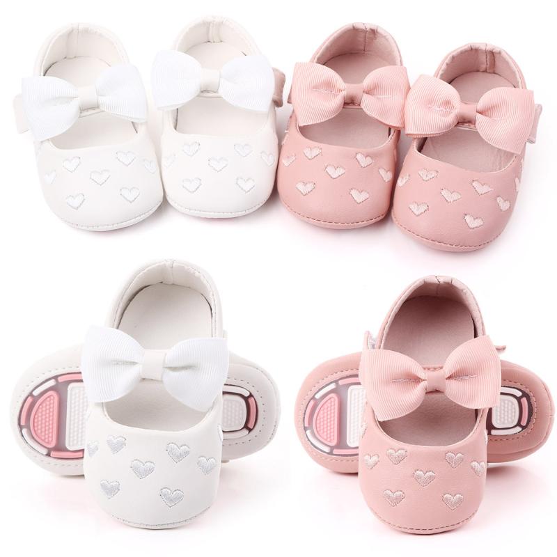 

2020 new Baby PU Leather Baby Boy Girl Moccasins Moccs Shoes Bow Fringe Soft Soled Non-slip Footwear Crib Shoes, Pink