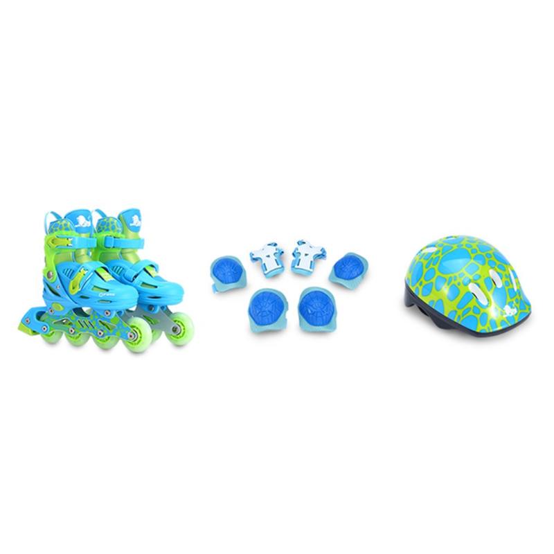 

Unisex Children Skating Shoes Professional Single-row Roller Skates Shoes Adjustable Kids Inline Skating Perfect Gift, Blue