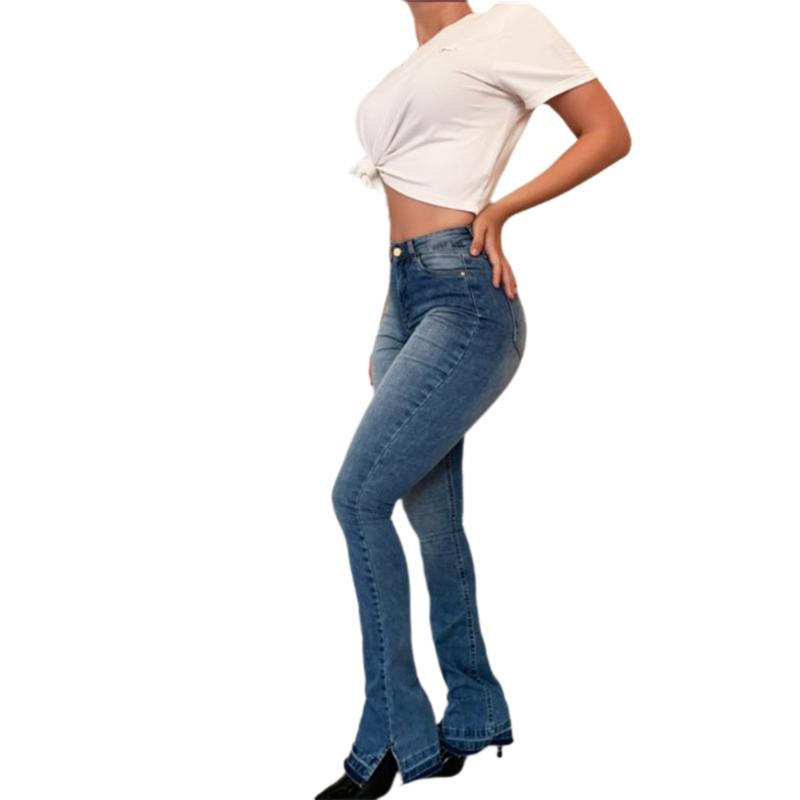 

2020 New Female Skinny Jeans Fashionable High Waist Denim Pants Close-Fitting Pants for Women Blue
