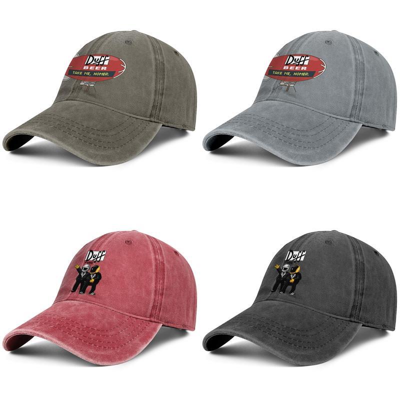 

Stylish Duff Beer logo Unisex Denim Baseball Cap Golf Team Hats, Blue;gray