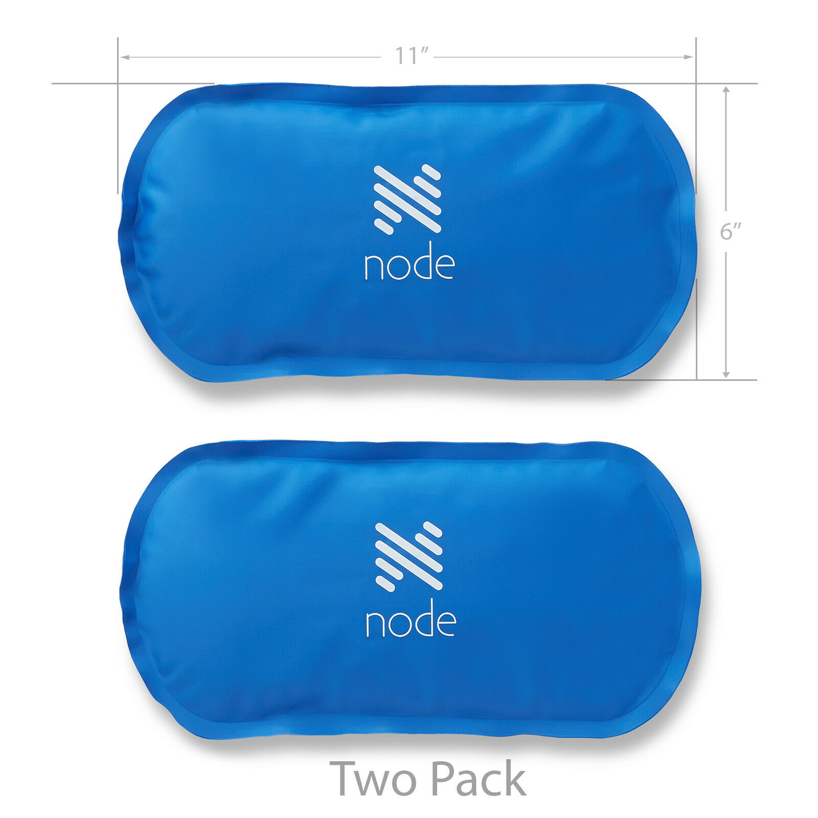 

Hot and Cold Therapy Reusable Gel Ice Pack - Two Pack with 6" x 11" Wrap & Strap