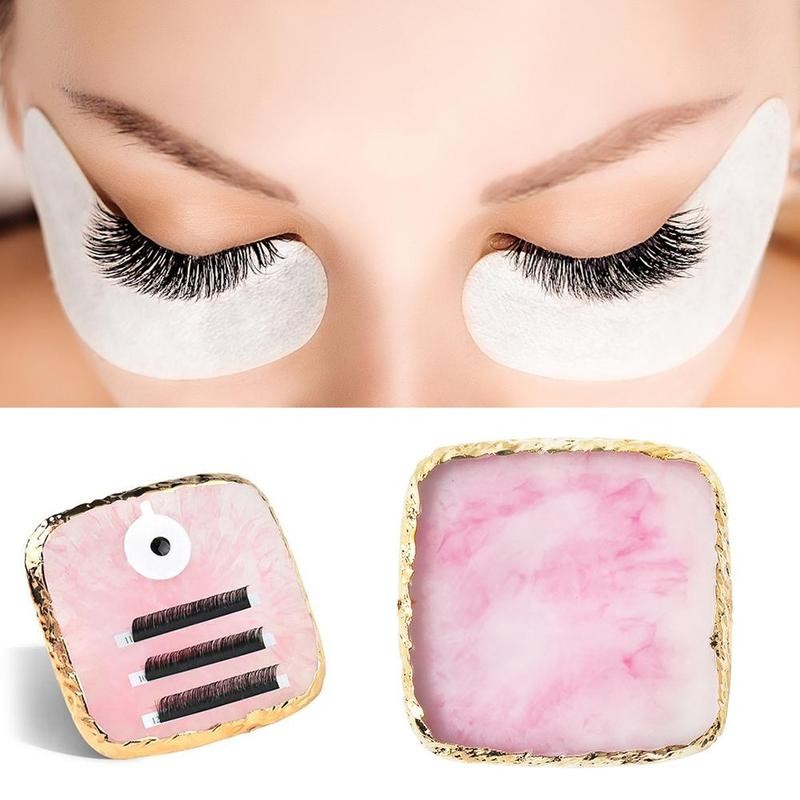 

1 pcs New False Eyelash Extension Stand Pallet Pad Resin Square Lashes Glue Holder For Fake Eyelashes Extension Makeup Tools Hot