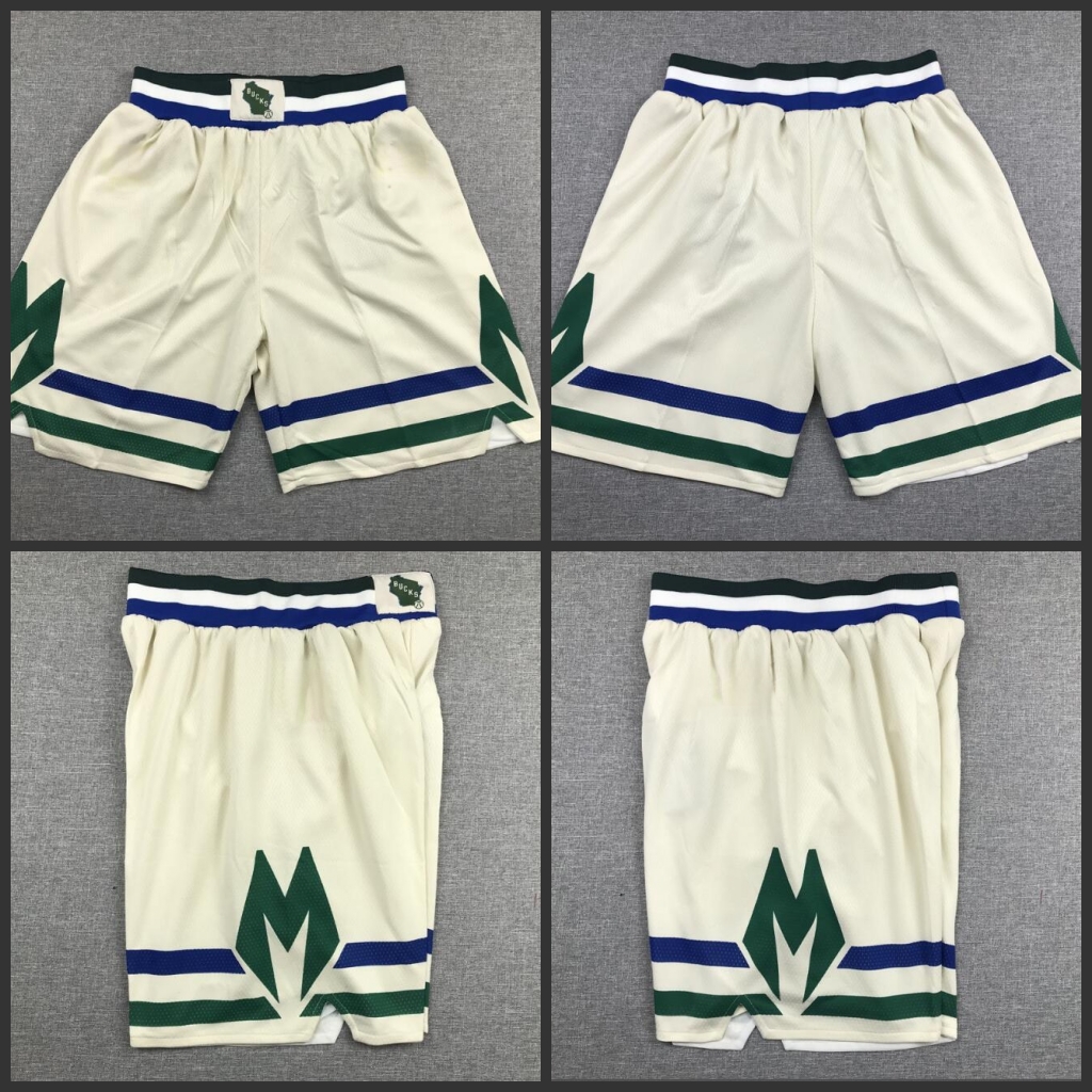

Milwaukee Bucks Men Cream 2019 City NBA Edition Basketball Shorts, Black