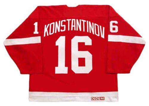 

VLADIMIR KONSTANTINOV Detroit Red Wings 1995 CCM Vintage Hockey Jersey All Stitched Top-quality Any Name Any Number Any Size Goalie Cut, As photo