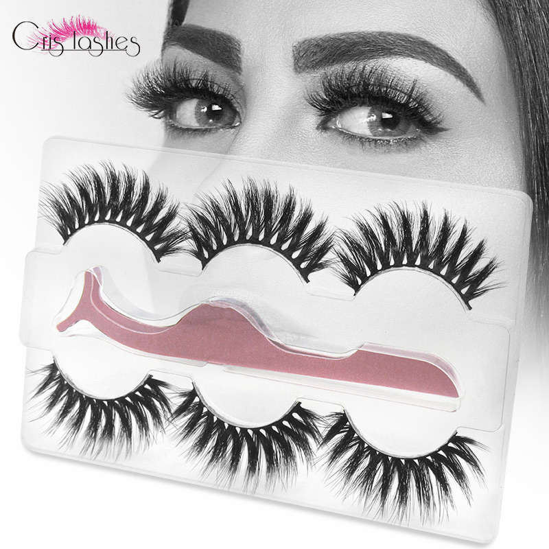 

Crislashes 3 Pairs Eyelash Natural Synthetic Eyelash Full Strip Lashes Women Lash Extension Supplies Makeup Tools