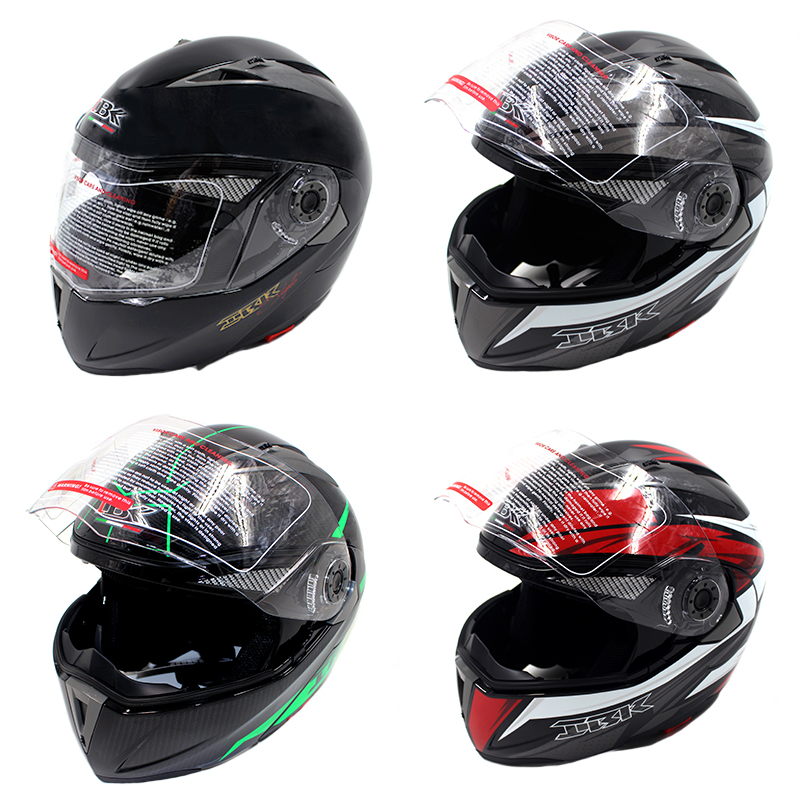 

IBK Universal Full Face Moto Helmet Electric Bicycle Casco Dual Lens Casque Summer Winter matte Helmet IBK-105, White