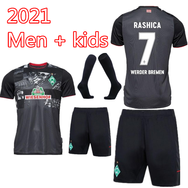 

Men kids kit 20 21 SV Werder Bremen Soccer Jersey kits 2021 2020 KRUSE KLAASSEN Füllkrug BITTENCOURT RASHICA Football shirt uniform