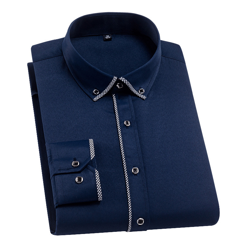 

Mwxsd casual Mens long sleeve Shirt Men office Shirt Spring Autumn Male Clothing Business Dress Long Sleeve, 004