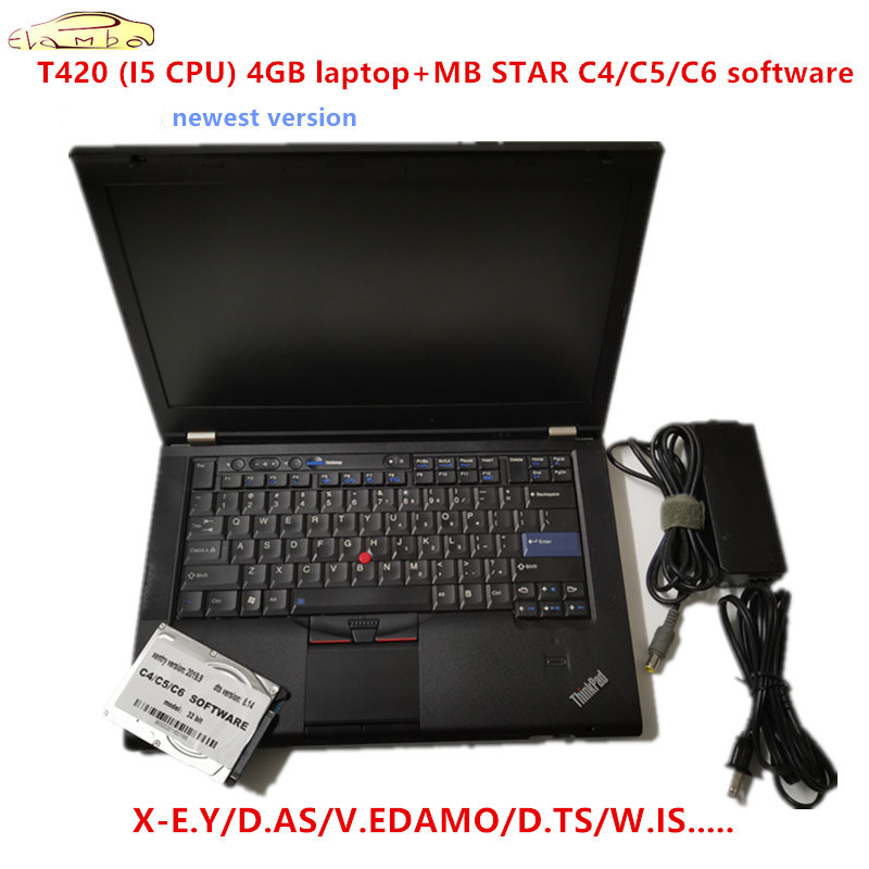 

2020.12 Newest full software for MB STAR C4/C5/C6 SSD/HDD Software with for lenovo T420 4GB laptop CPU mb star c5