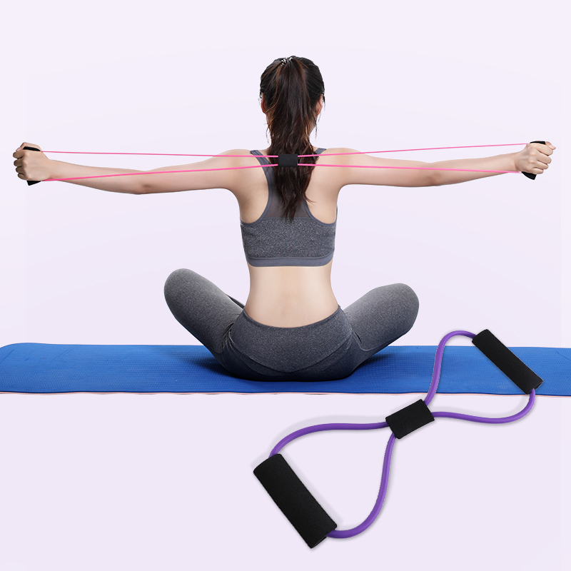 

Home Fitness Equipment Yoga Gum Fitness Resistance 8 Word Chest Expander Rope Workout Muscle Rubber Elastic Bands