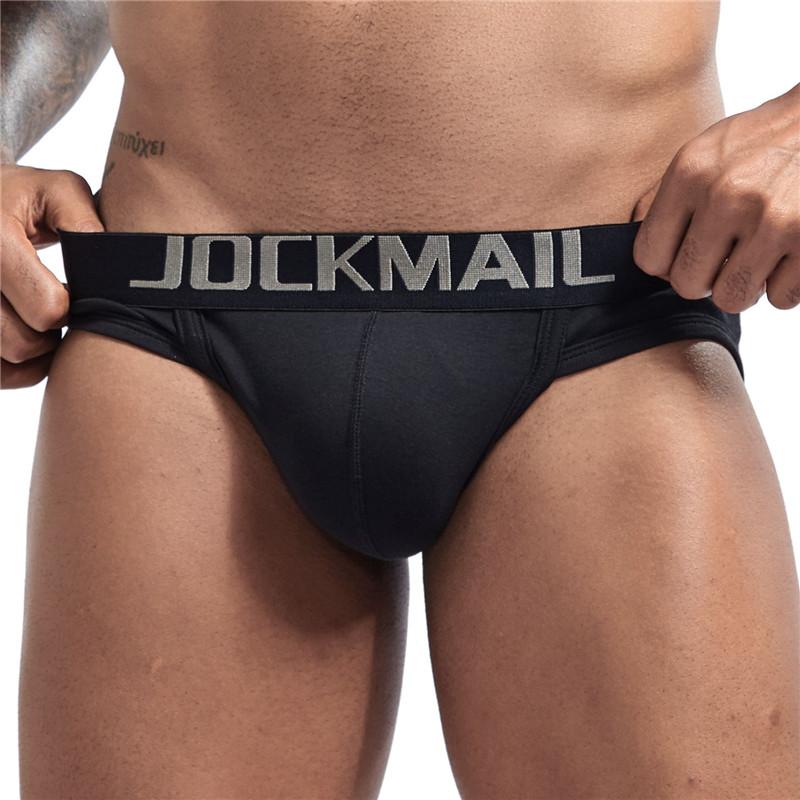 

JOCKMAIL Sexy Men Underwear Briefs Bikini Trunks Shorts Underpants Man Briefs Thread cotton Panties slip Gay Underwear, Navy blue