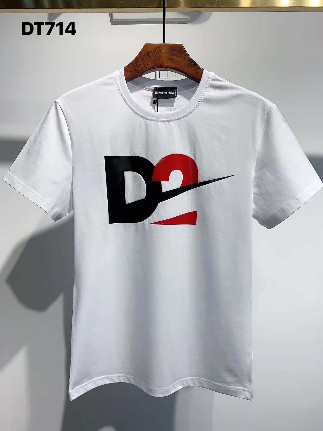 

DSQ PHANTOM TURTLE 2020FW New Mens Designer T shirt Italy fashion Tshirts Summer DSQ Pattern T-shirt Male Top Quality 100% Cotton Top 2588, White;black