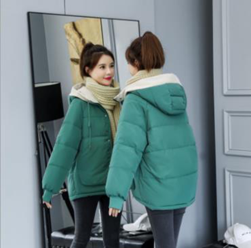 

Wholesale women's new winter short section feather thickened loaf coat velvet cotton coat, Red bean