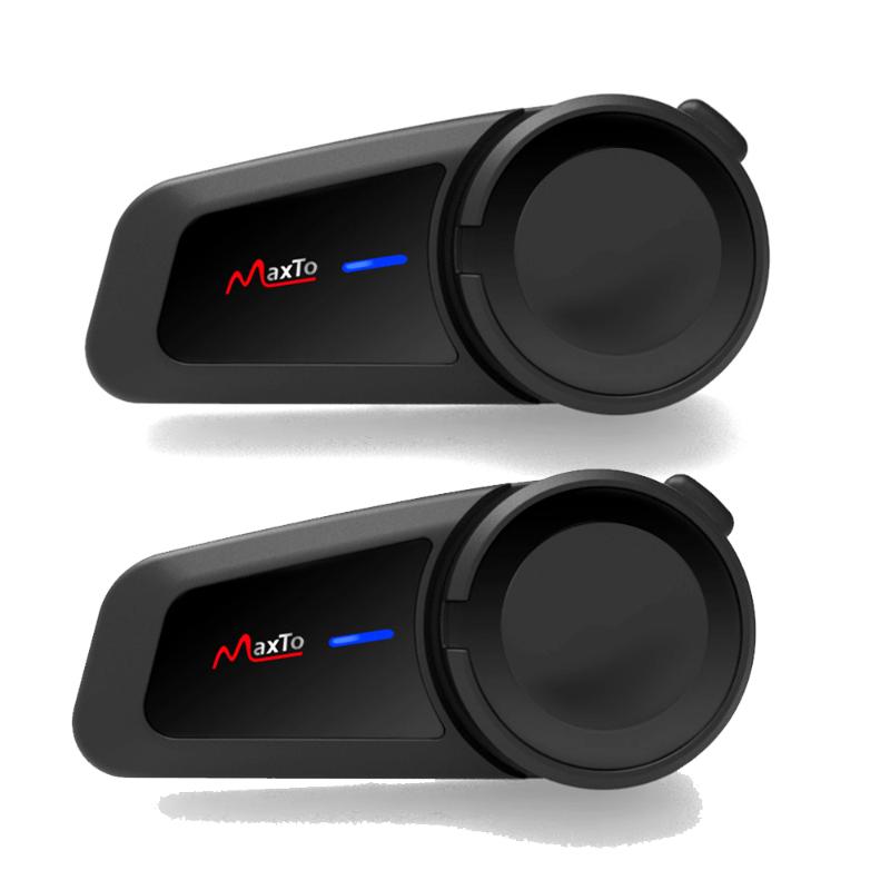 

2Pcs Motorcycle Intercom Helmet Headset 6 Riders Group Talking Intercom FM Bluetooth 5.0 Compatible with any Bluetooth Headsets