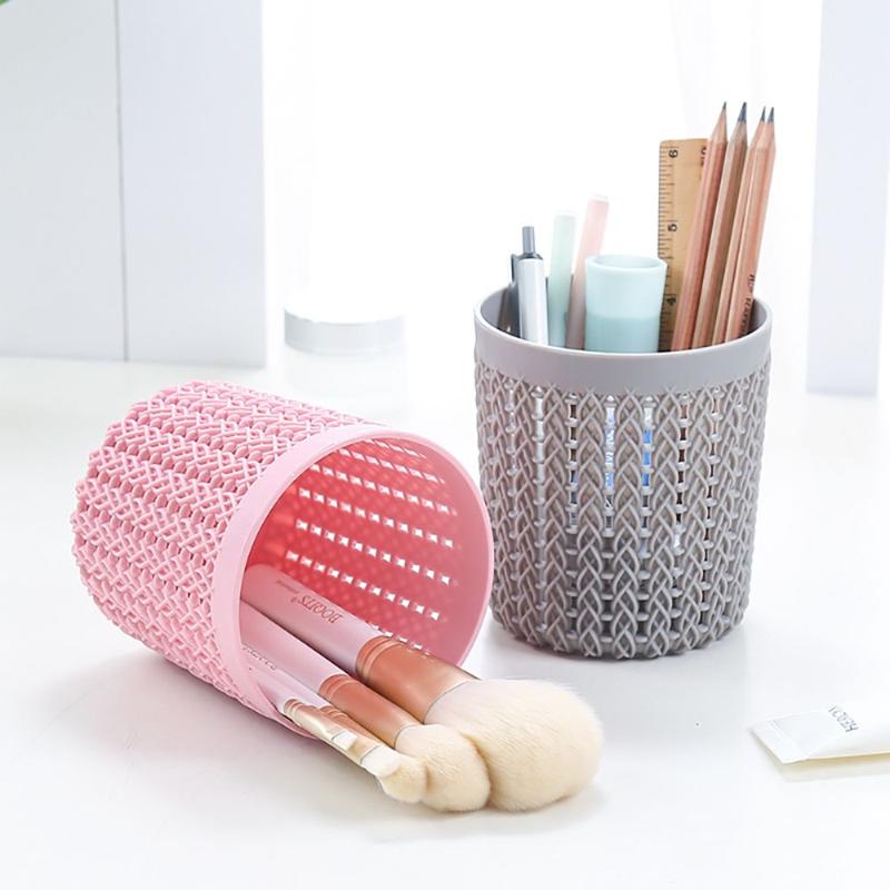

1PC Cylinder Hollow Cosmestic Brush Box Empty Makeup Accessories Storage Pen Holder Sundries Container Women Makeup Tools