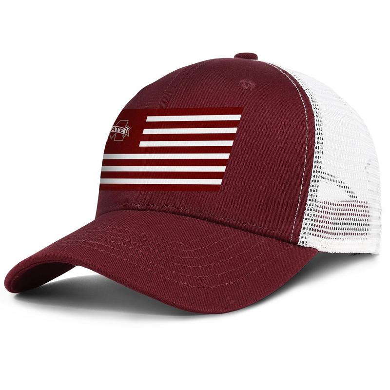 

Mississippi State Bulldogs Flag Logo mens and women adjustable trucker meshcap custom sports custom stylish baseballhats Gray football, Blue;gray