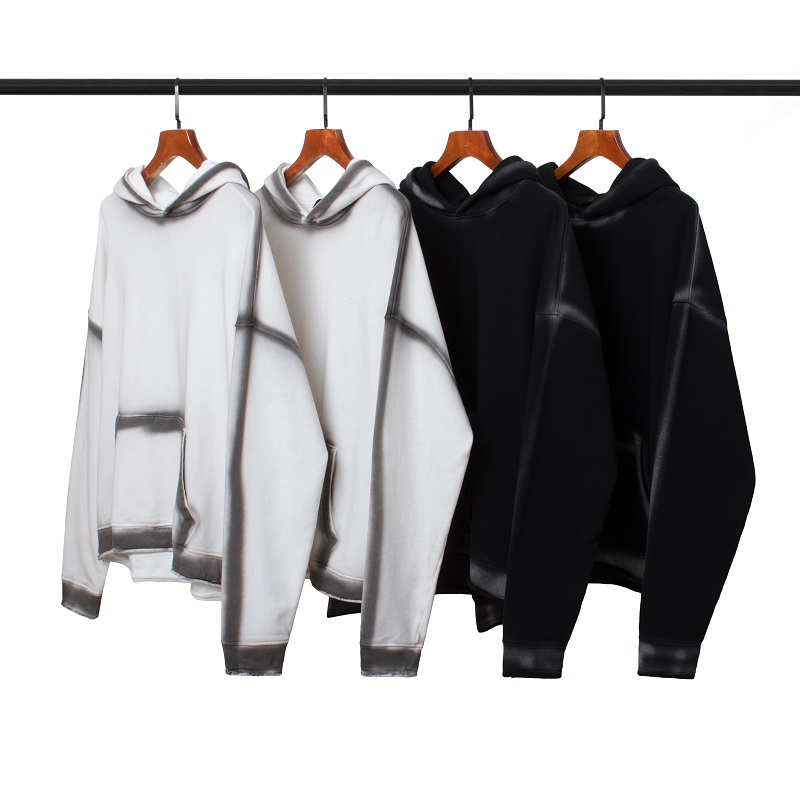

100% Cotton Men Hoodies Sweatshirts retro hoodie Q03313, Black