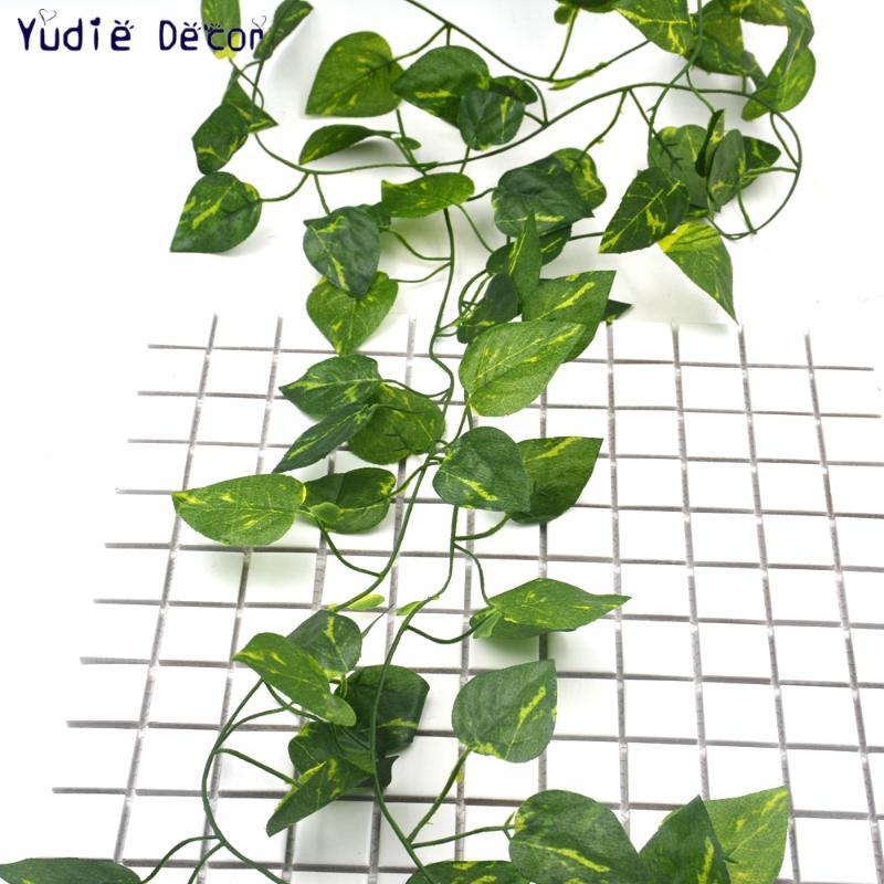 

1.8 M/pcs DIY Leaf Silk Artificial Flower Foliage Vine For Wedding Party Home Room Picture Frame Decoration Rattan Leaves Crafts