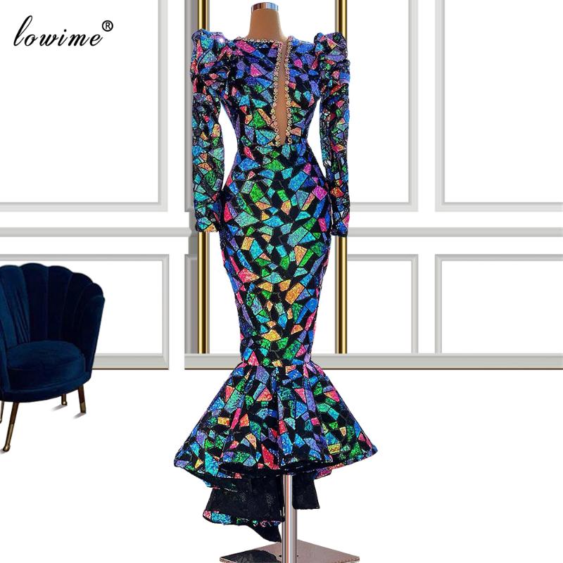 

Plus Size Arabic Sequins Prom Dresses Mermaid Long Sleeves Cocktail Party Dresses For Women Muslim Pageant Vestidos, Same as picture