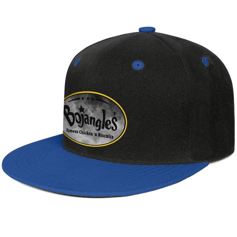 

Bojangles' Famous Chicken Vintage old Unisex Flat Brim Baseball Cap Plain Fashion Trucker Hats Gay pride rainbow French fries pink White, Blue;gray