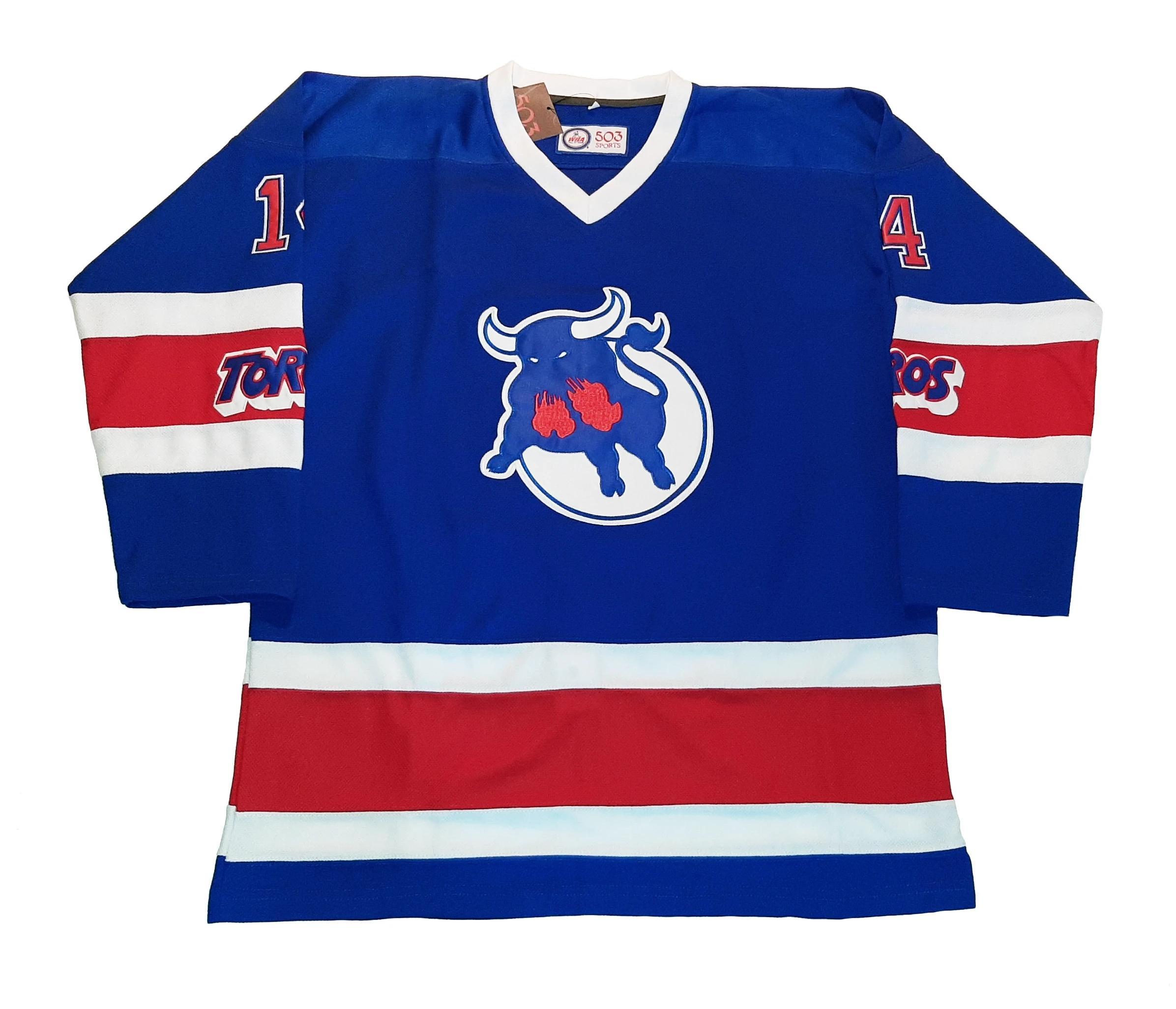 

custom hockey jersey size  S-XXXL 4XL XXXXL 5XL 6XL Toronto Toros Customized Hockey Jersey WHA Birmingham Bulls Vaclav Nedomansky, As show