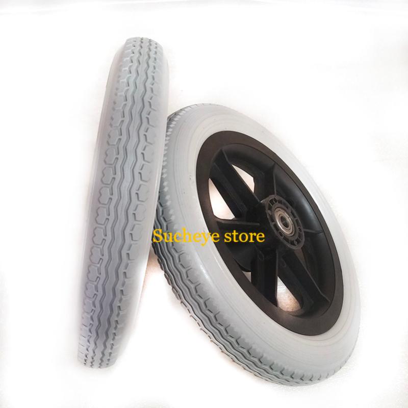 

12 1/2x2 1/4 Wheelchair Rear PU Wheel 12 Inch Rear Wheel Large Inflation Free Solid Manual Wheelchair Accessories