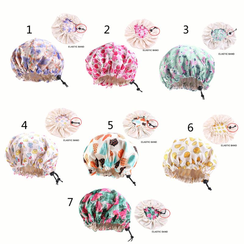 

Kids Satin Bonnet Adjustable Sleeping Cap Double Layered Hair Bonnet Night Hat XXFE