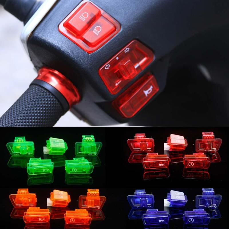 

6colors GY6 switches 50cc 125cc 150cc Moped Scooter Head Light Horn Dimmer Turn Starter Single Switch Button 5 Piece