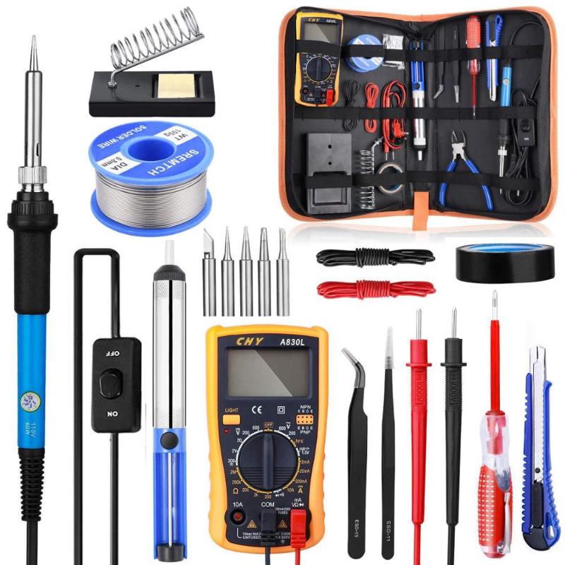 

Soldering Iron Kit with ON/OFF Switch, Rarlight 60W 110V Adjustable Temperature Welding Tool Soldering Iron