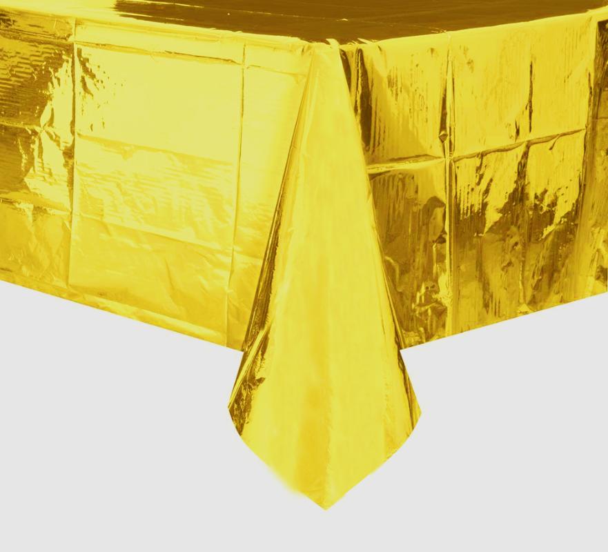 

Plastic Tablecover Party Foil Tablecloth Gold Table Cloth Table Cover Rectangular Birthday Tablecloth Wedding Party Supplies, Silver