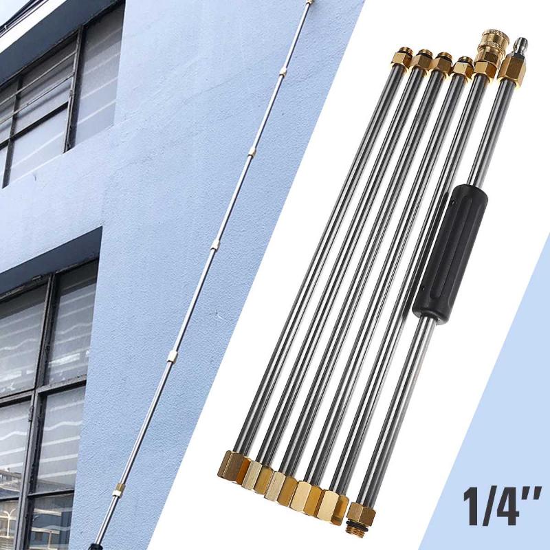 

6PCS Car High Pressure Washer Wand Extension Replacement Spray 1/4 Quick Connect Water Lance Accessories