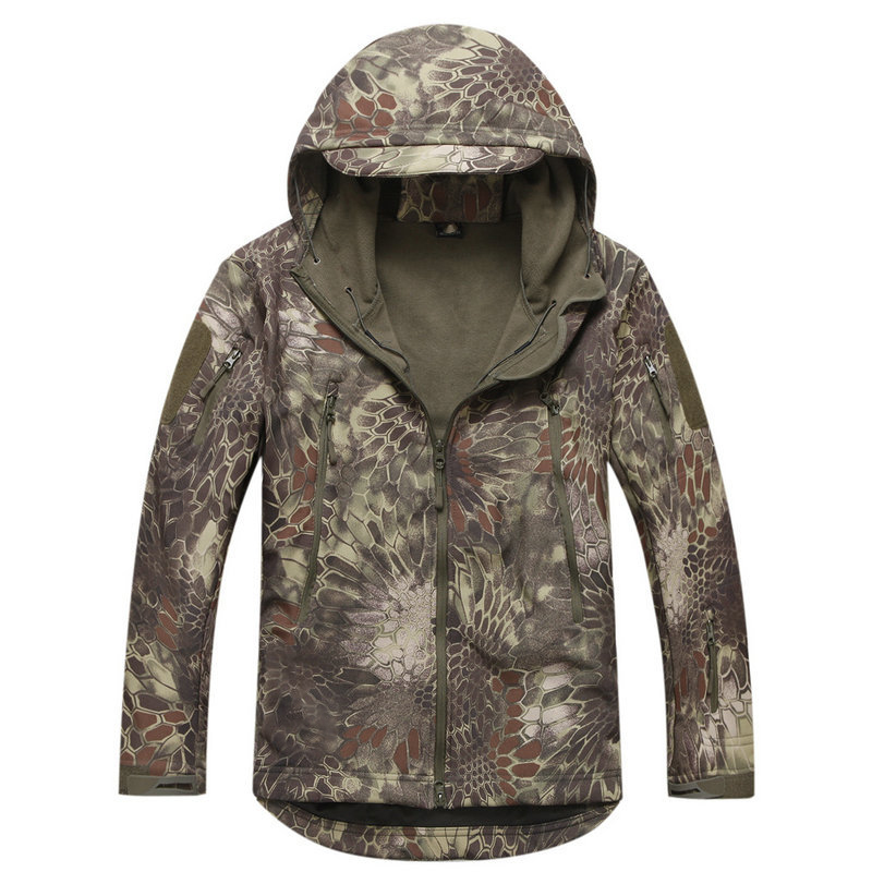 

Mandrake Tactical Jacket Men Soft Shell Hooded Waterproof Fleece Lined Coat, Black