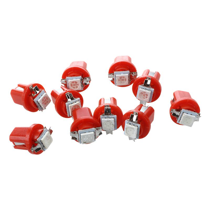 

10 x LED SMD counter dashboard B8 - 5 d T5 BULB with support Red TUNING