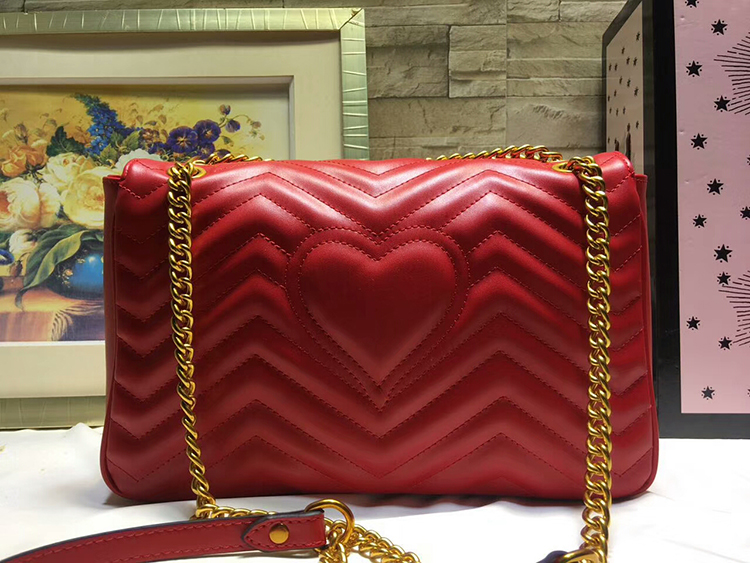 

2020 Women Marmont Shoulder Bags 31CM Lady Luxury Gold Chain Crossbody Bag Handbags Hearts Designer High Quality Female Message Bag, Pink