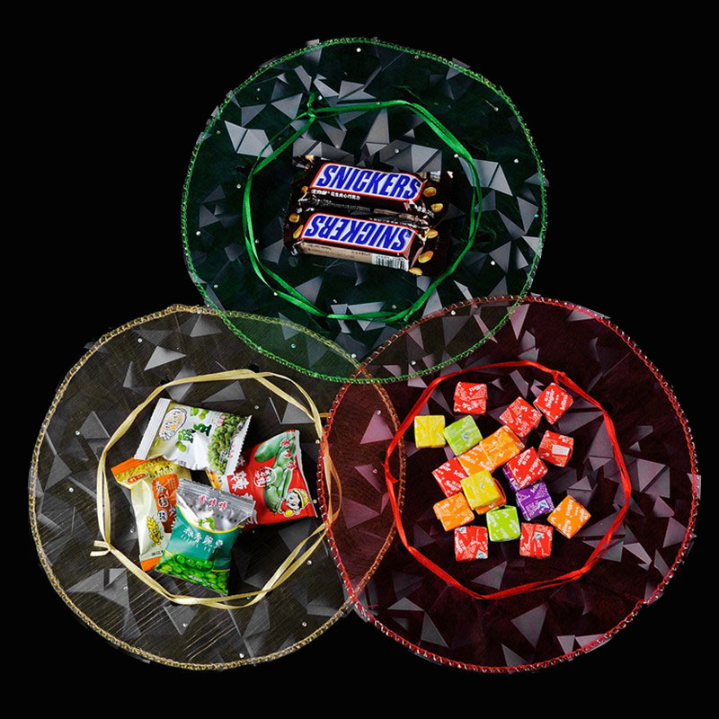 

50Pcs Wedding Jewelry Pouches Gift Bag Diameter 26cm Round Bottom Organza Eugen Yarn Bag Packaging Bags 6Z-SH836