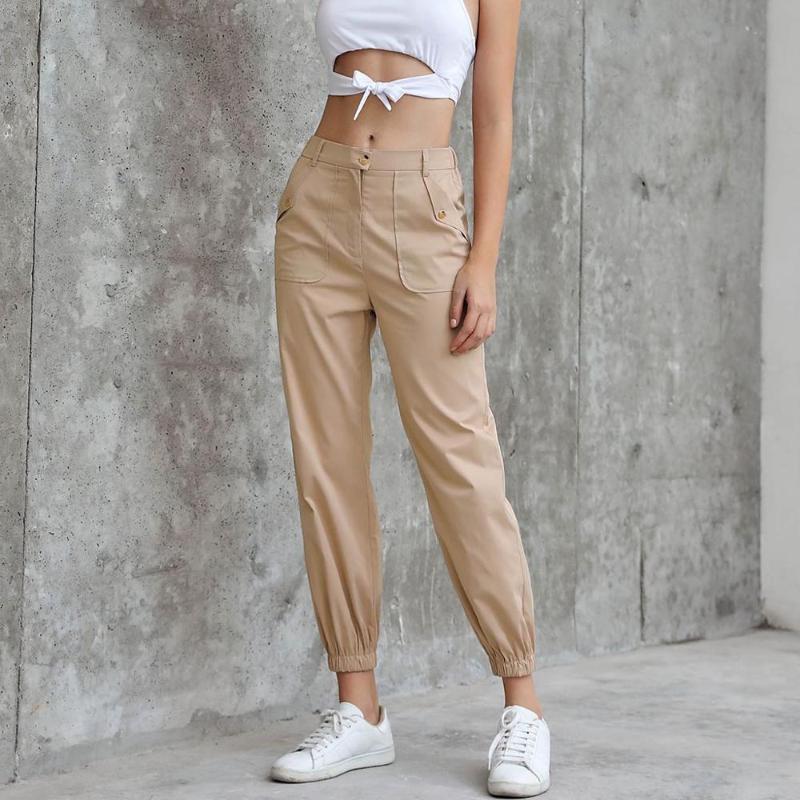 

Women' Casual Trouser High Sports Pocket Loose Pants New Ladies Loose Pants Outdoor Riding Fitness Trouser Streetwear, As pic