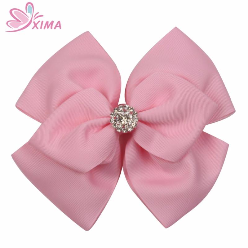 

XIMA 1PC Retail 6'' Fashion Girl Hair Clip with Diamond Birthday Gift Big Hair Bows for Kids Child Teens Women Accessories