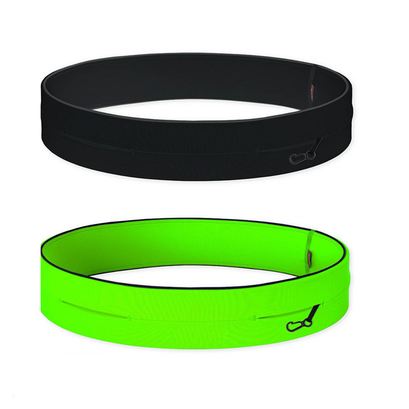 

Professional Running Waist Bag Elastic Super Thin Men Women Gym Sports Bag Trail Invisible Phone Money Belt Fanny Waist Pack, Green m