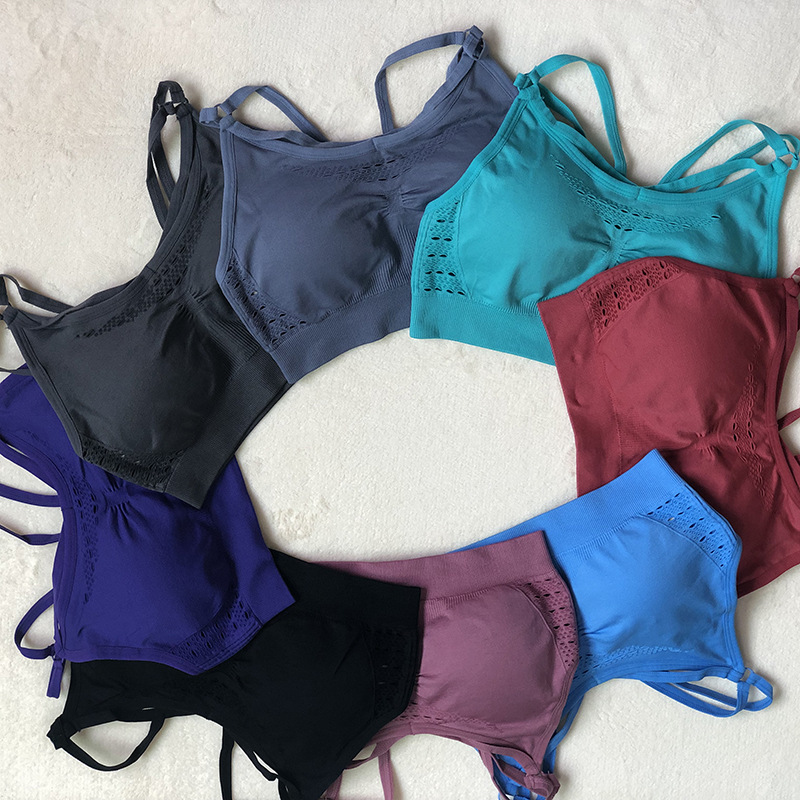 

Sports Top Vest Beauty Back Sports Bra Top -Proof Gathering High-Intensity Sport Bh Yoga Underwear Fitness Bra Active Wear